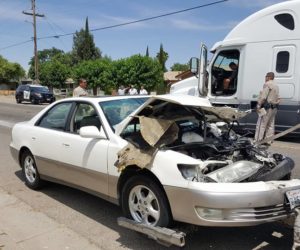 VEHICLE CRASHES BIG RIG TURNING INTO HIS DRIVEWAY ON FRANKLIN ROAD