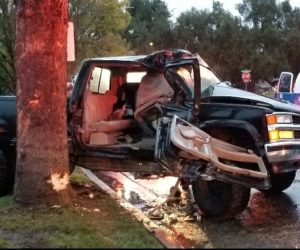 VEHICLE HITS TREE IN MERCED SENDING OCCUPANTS TO LOCAL HOSPITALS