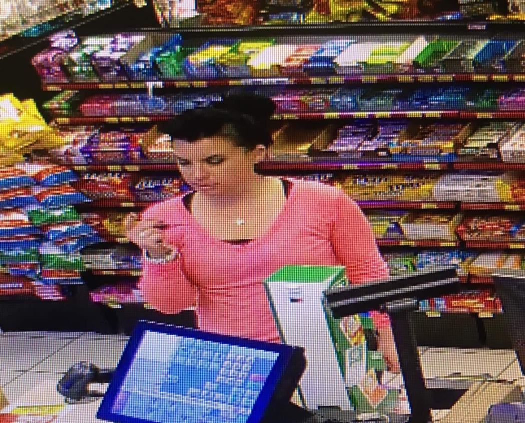 She stole multiple packs of Cigarettes from gas station