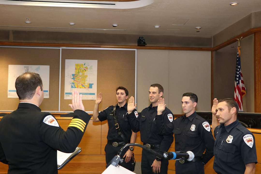 Four firefighters join the ranks of the Merced Fire Department
