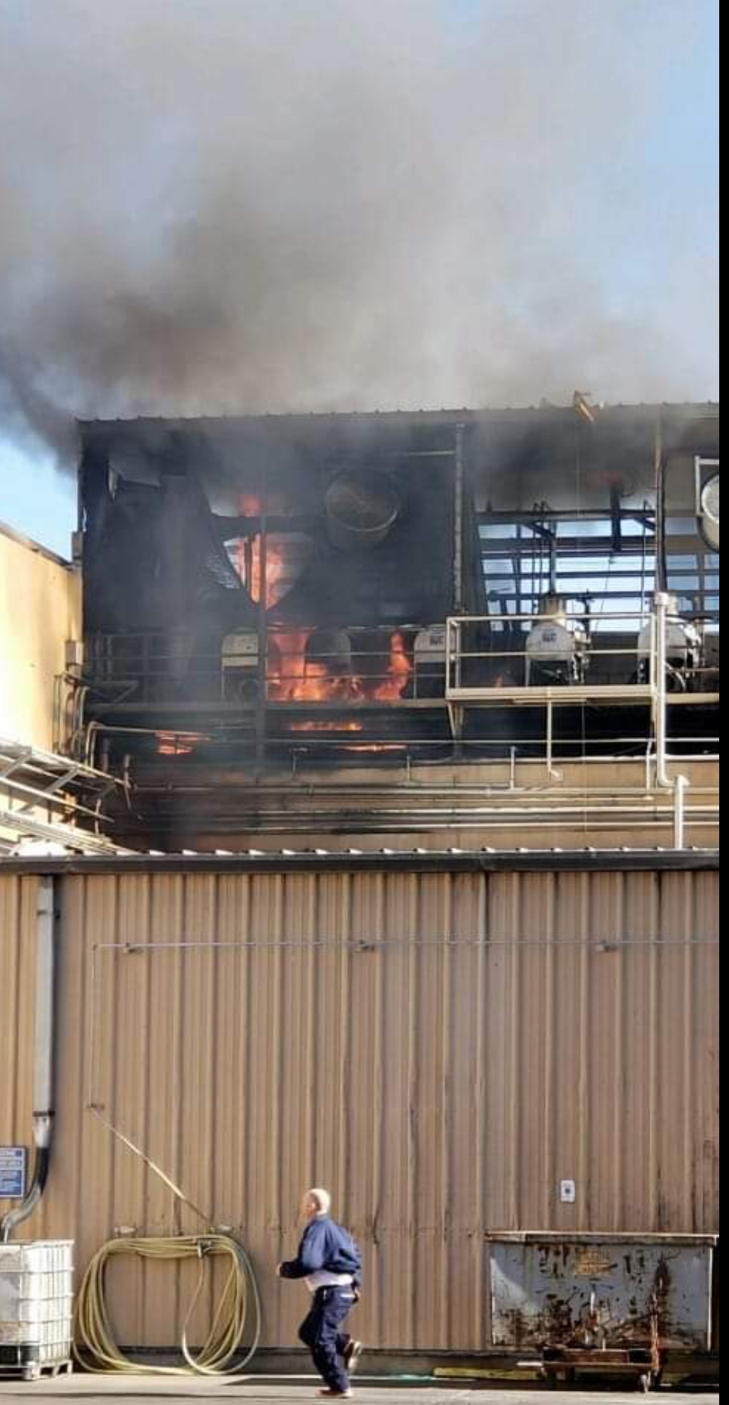 A fire at the Hilmar Cheese Factory was seen from several miles away