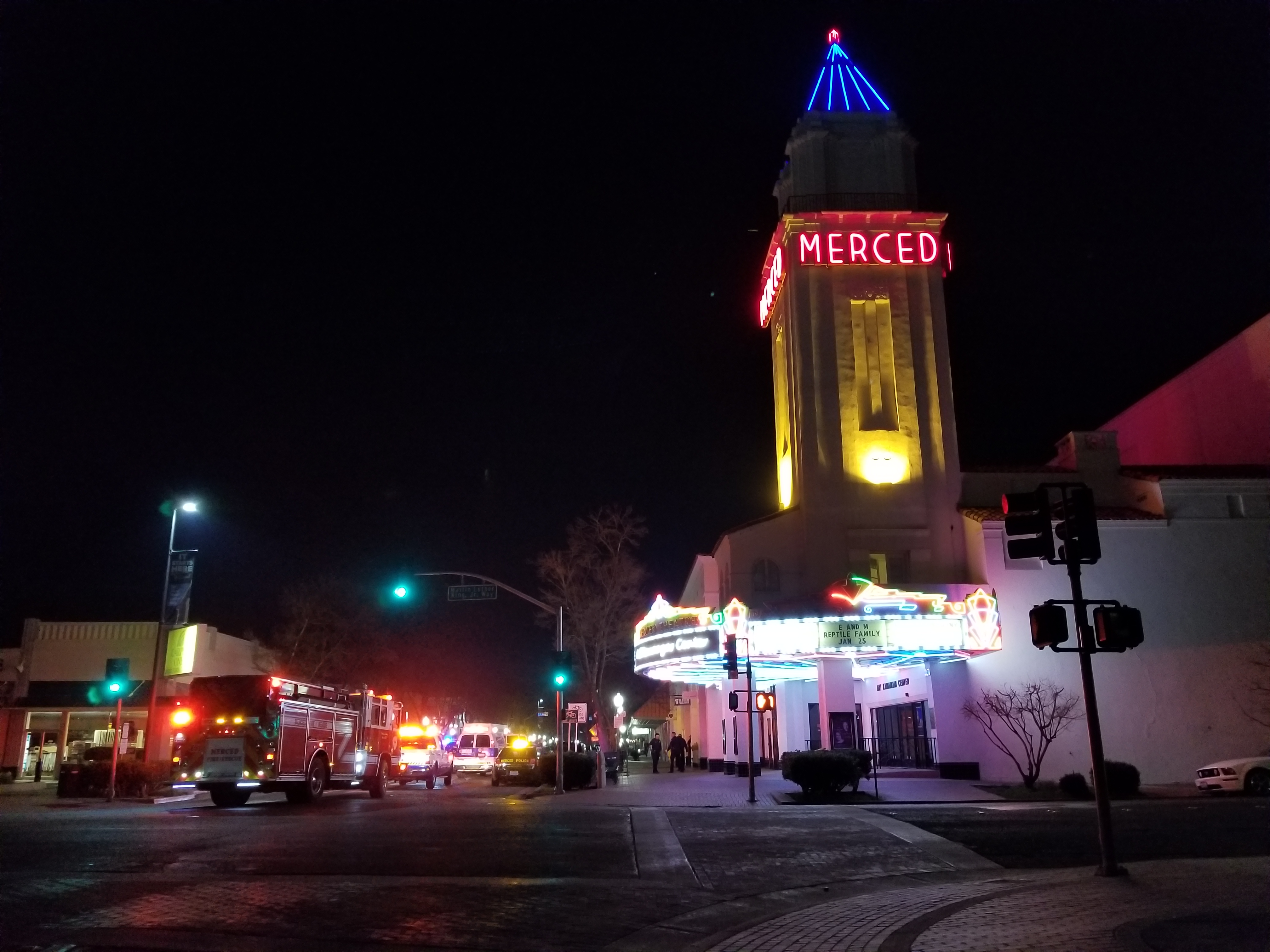 Man stabbed in his back in downtown Merced last night