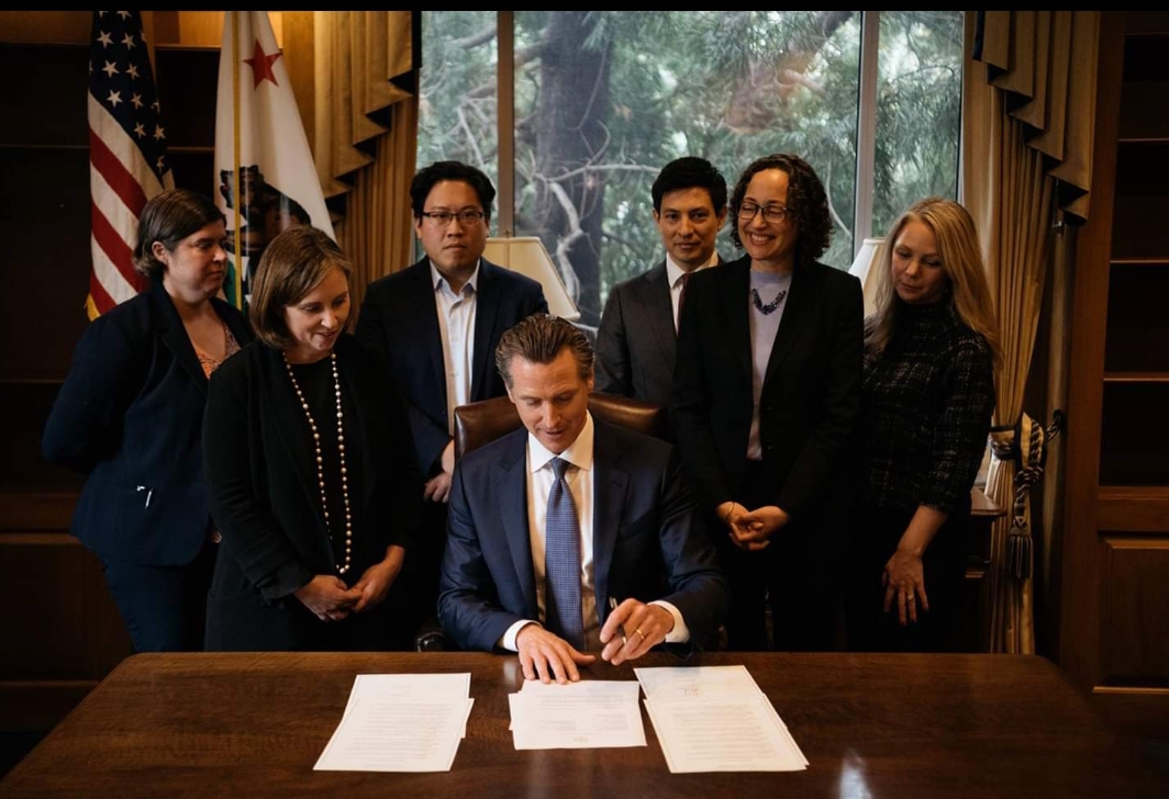 Governor Newsom says, his first act is to lower prescription drugs