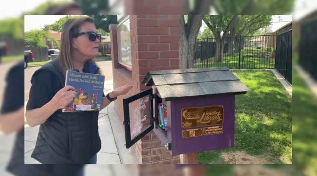 Livingston students install mini-library at Charles Wright School in Merced