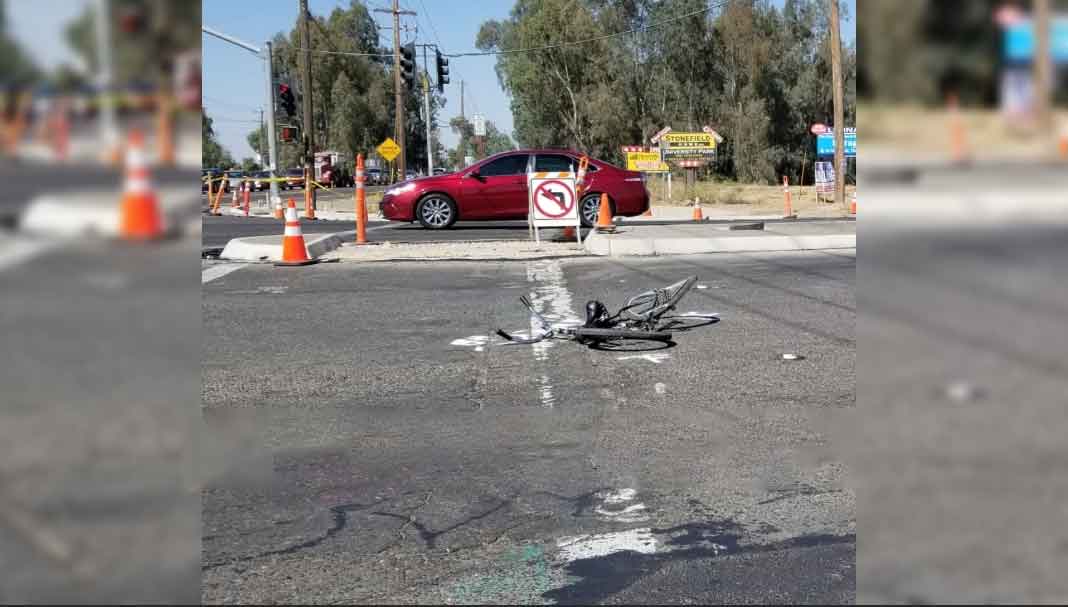 Bicyclist killed by big rig in Merced today