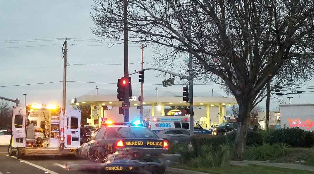 Happening now: Young female riding bicycle hit by vehicle