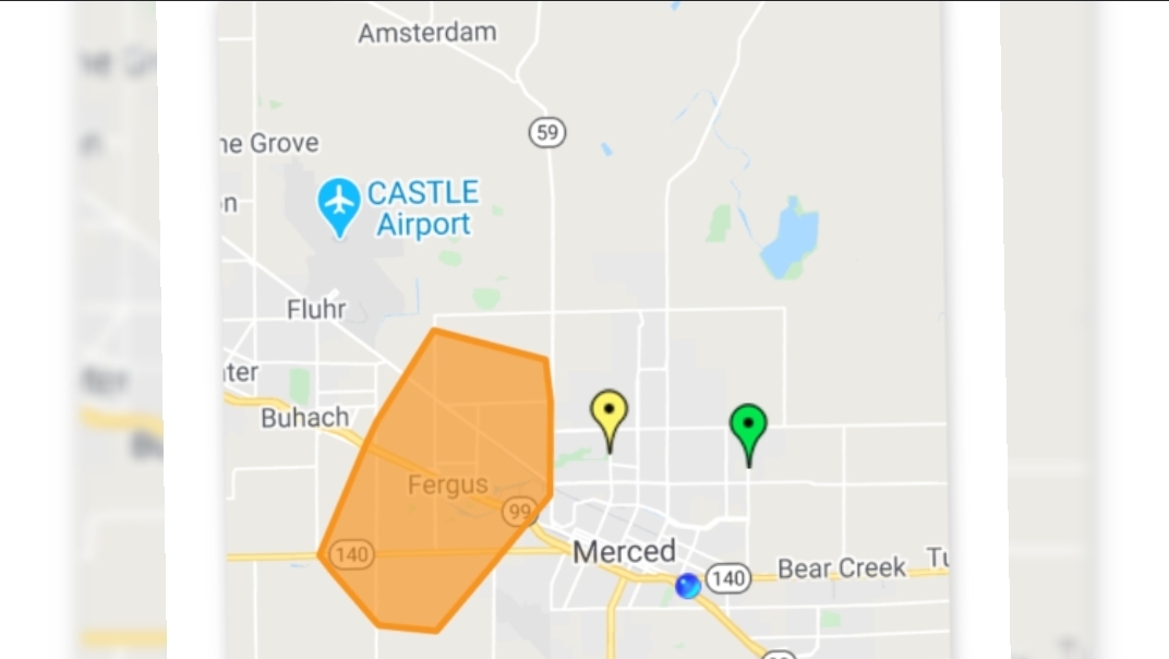 Over 2,000 PG&E customers affected in Merced Power outage
