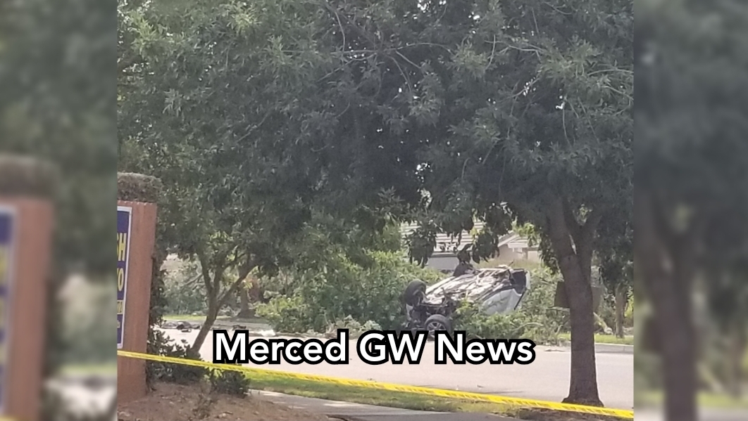 43-year-old man dies after crashing into cement wall and several trees in Merced
