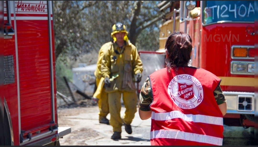 Salvation Army provides free meals to evacuees and first responders during Wildfires