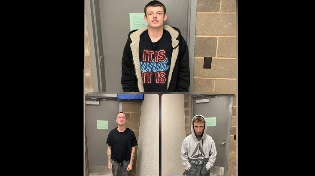 Three men arrested for stealing vehicle, police say