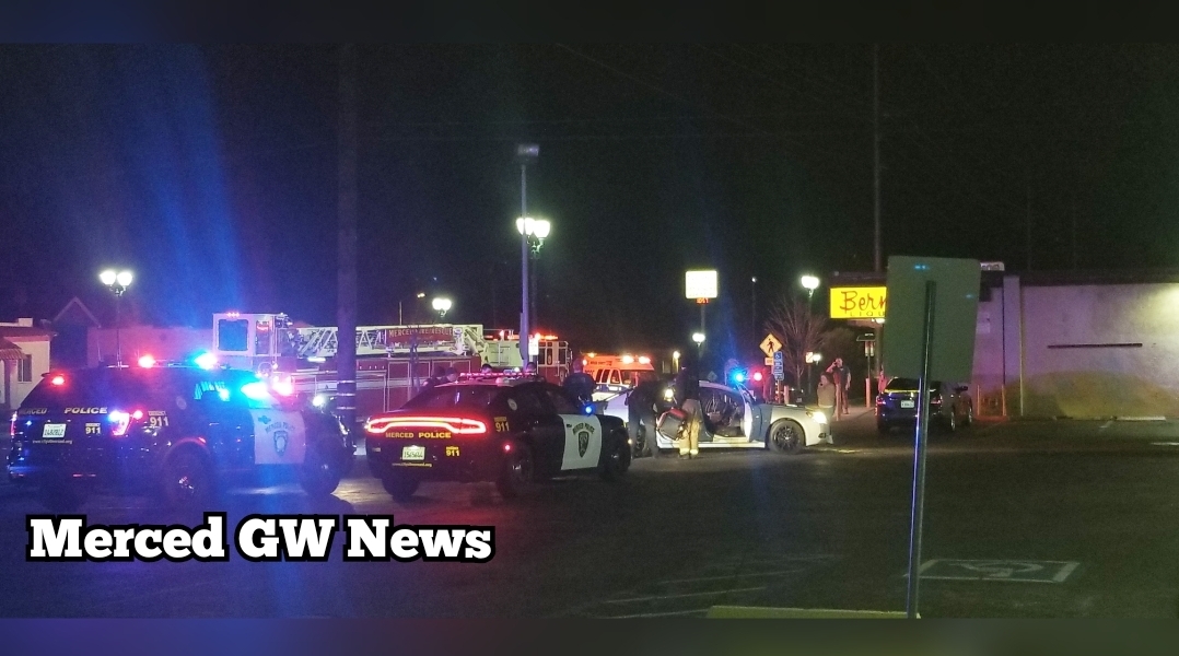 Police are investigating after two people were found stabbed outside Bernie’s Liquor in Merced