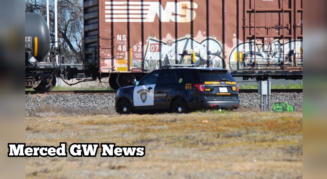 Police investigate after a woman was hit by a train in Merced