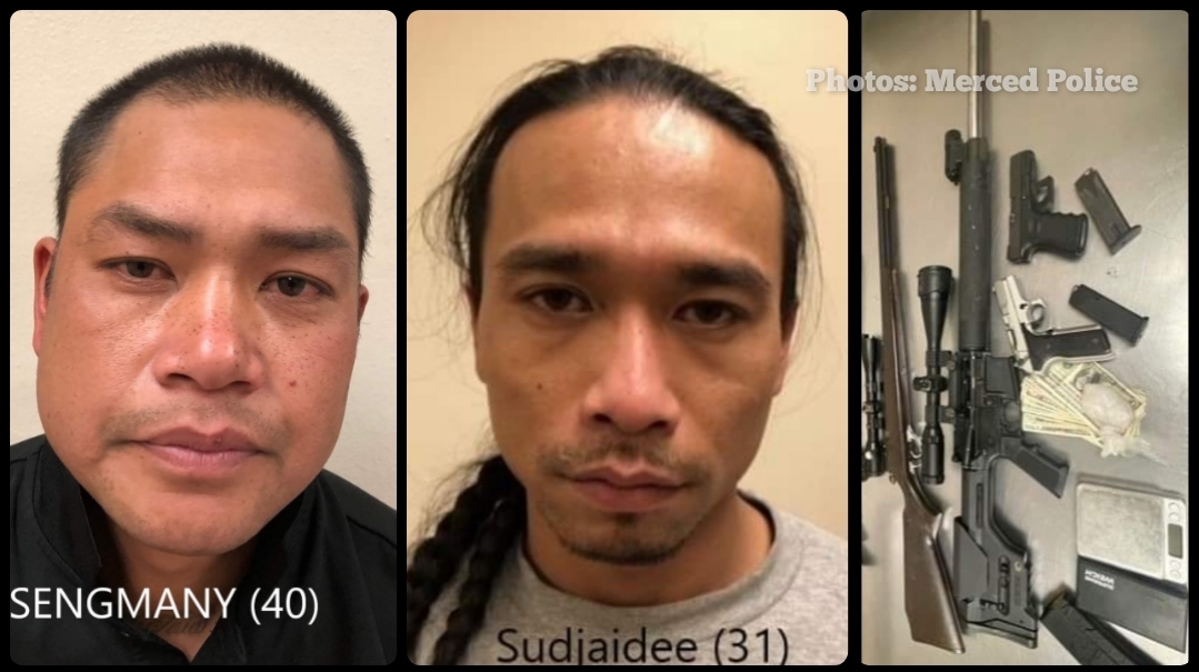 Merced police arrest two gang members with narcotics and firearms