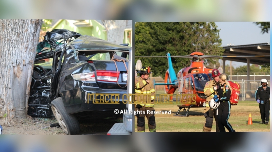 Vehicle crashes into tree near Hoover Middle School, two helicopters requested