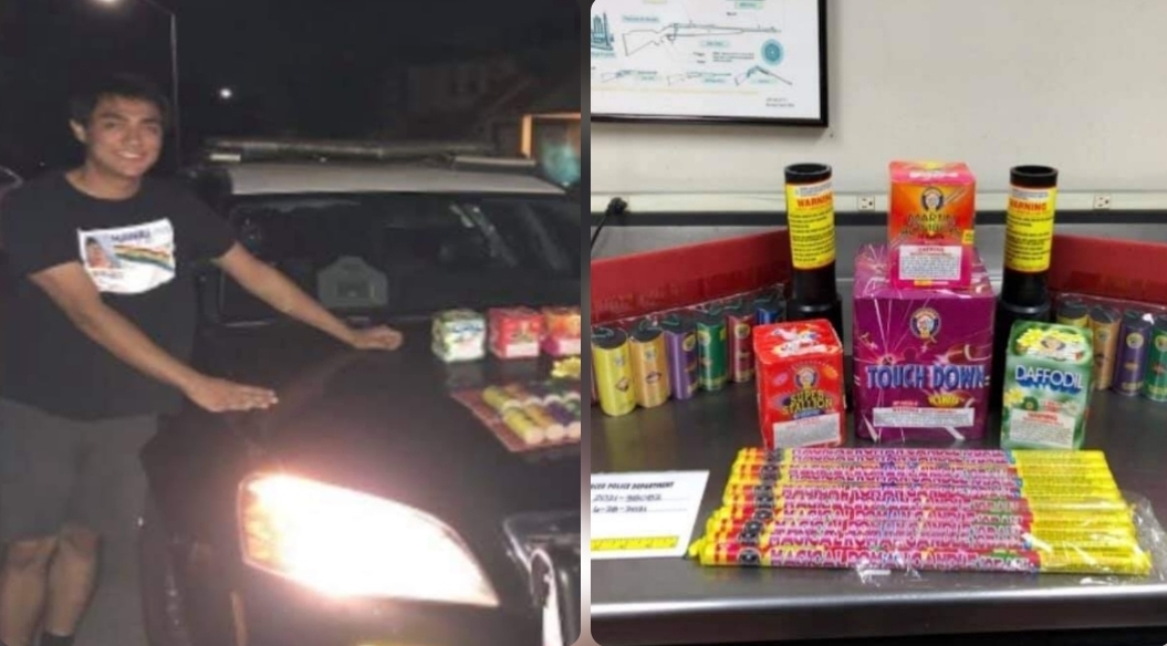 Merced Police say they arrested a 20-year-old in possession of illegal fireworks