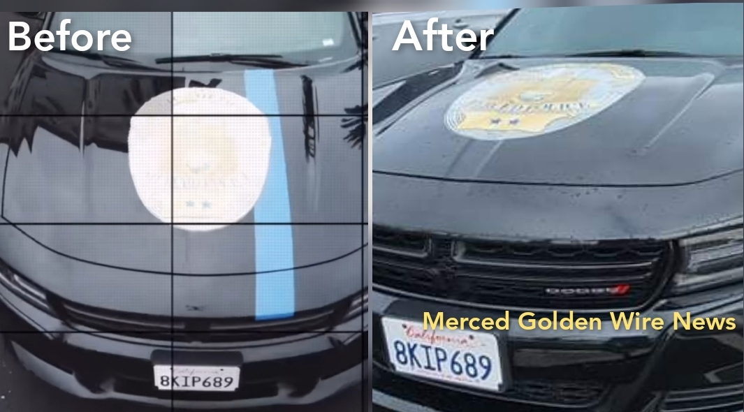 Merced Police removes blue line from a recently redesigned vehicle, this is why