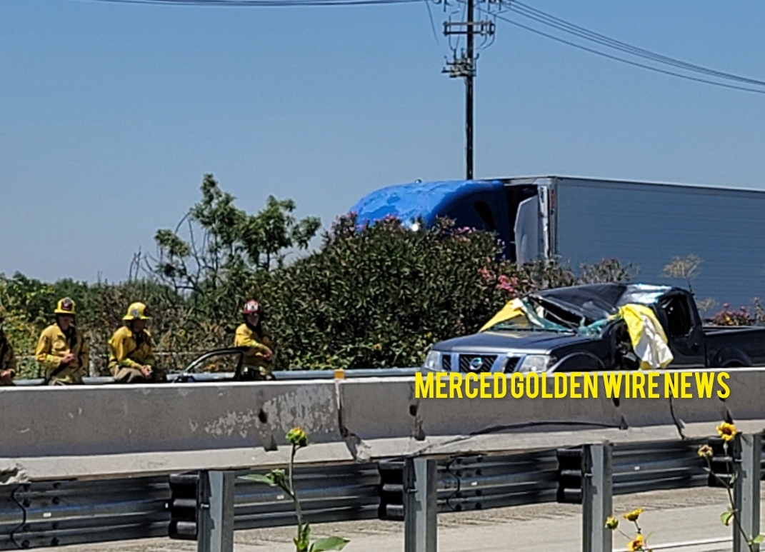 Woman killed after big rig traveling Northbound loses axle and bounces to Southbound 99 landing on her truck